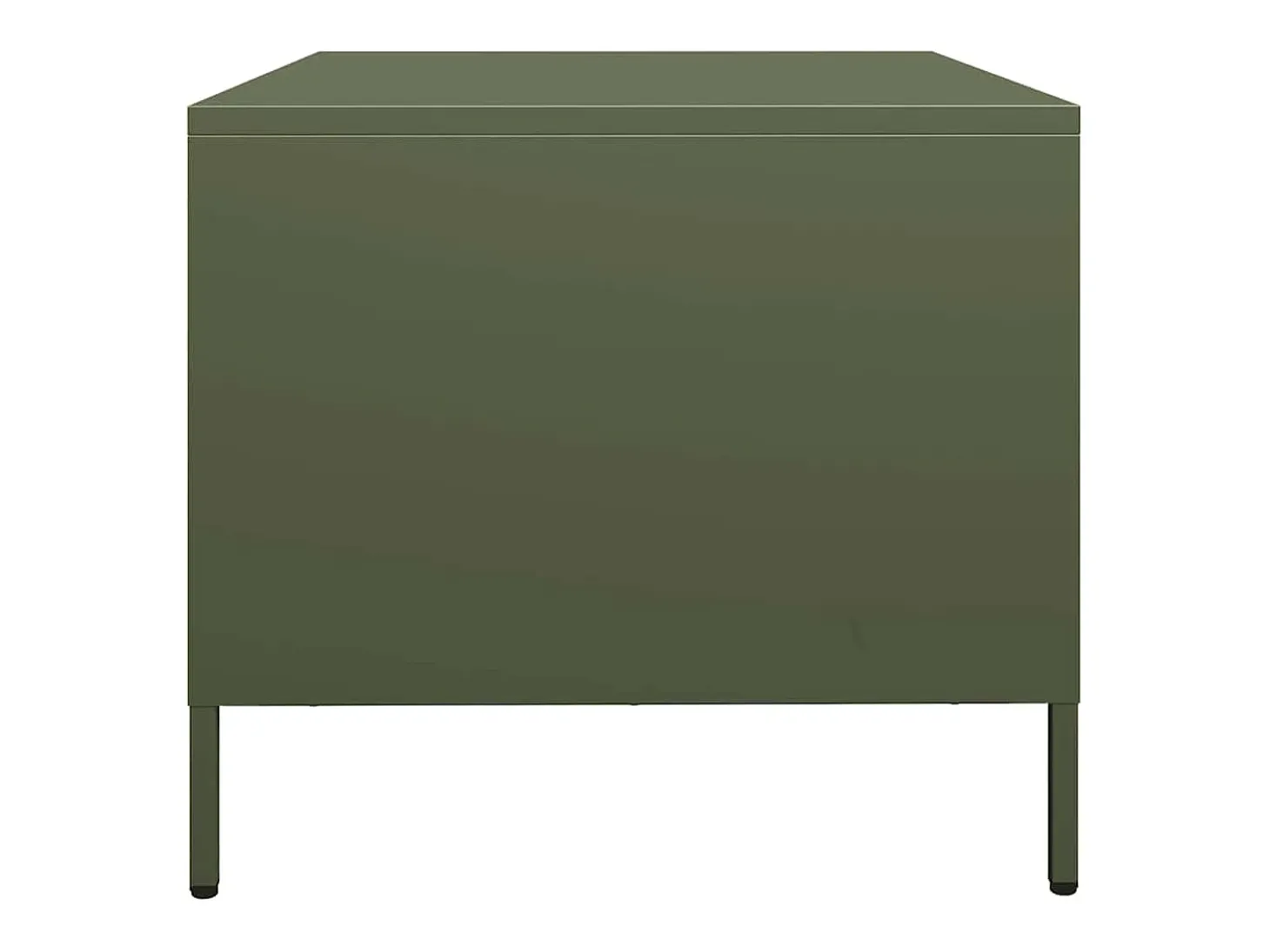Mesa de centro verde oliva 68,5x50x43,5 cm acero laminado en frío
