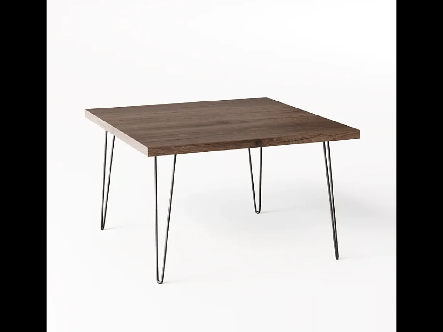 Mesa de centro VIDA 68 x 68 cm para salón, habitación Roble Chocolate