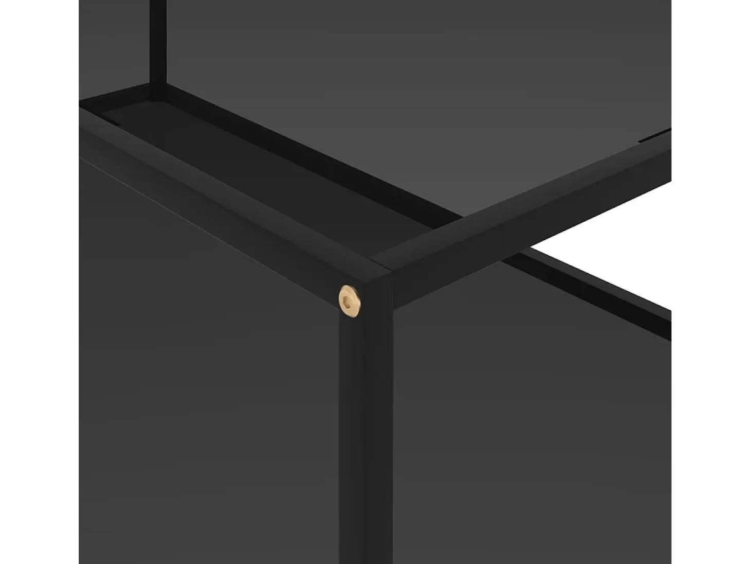 Mesa de centro vidrio templado negro 120x60x35 cm