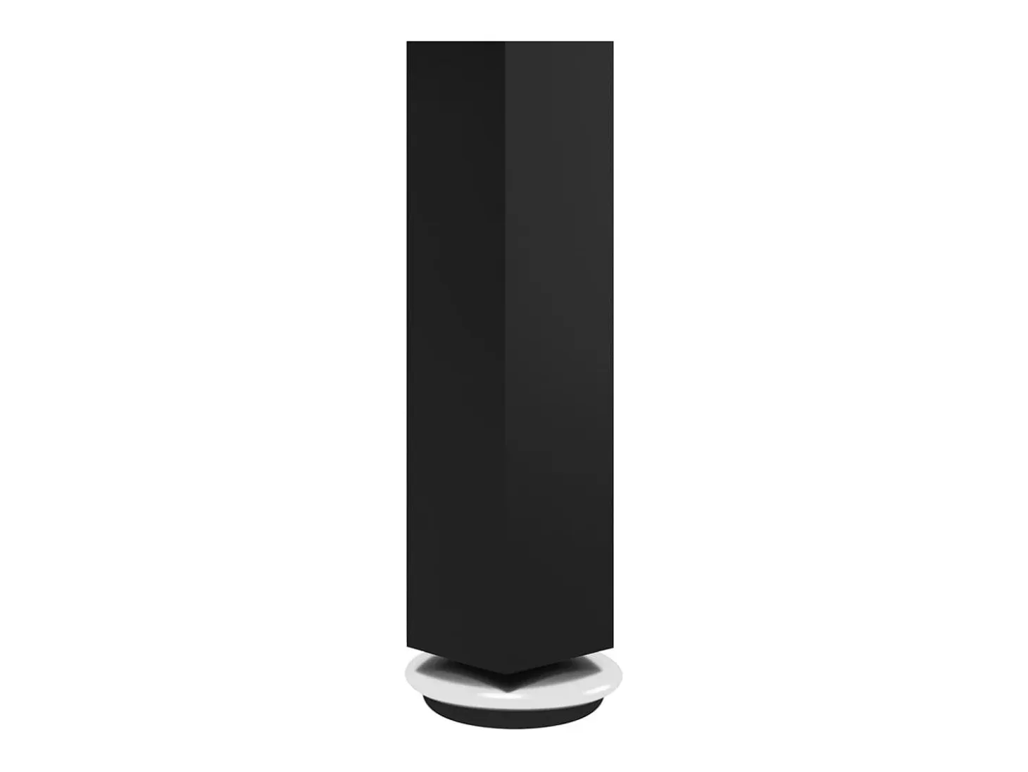 Mesa de centro vidrio templado negro y mármol blanco 70 cm