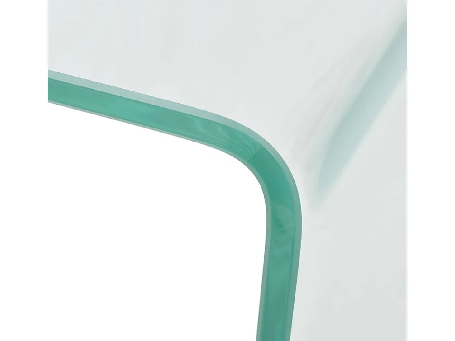 Mesa de centro vidrio templado 49,5x50x45 cm claro