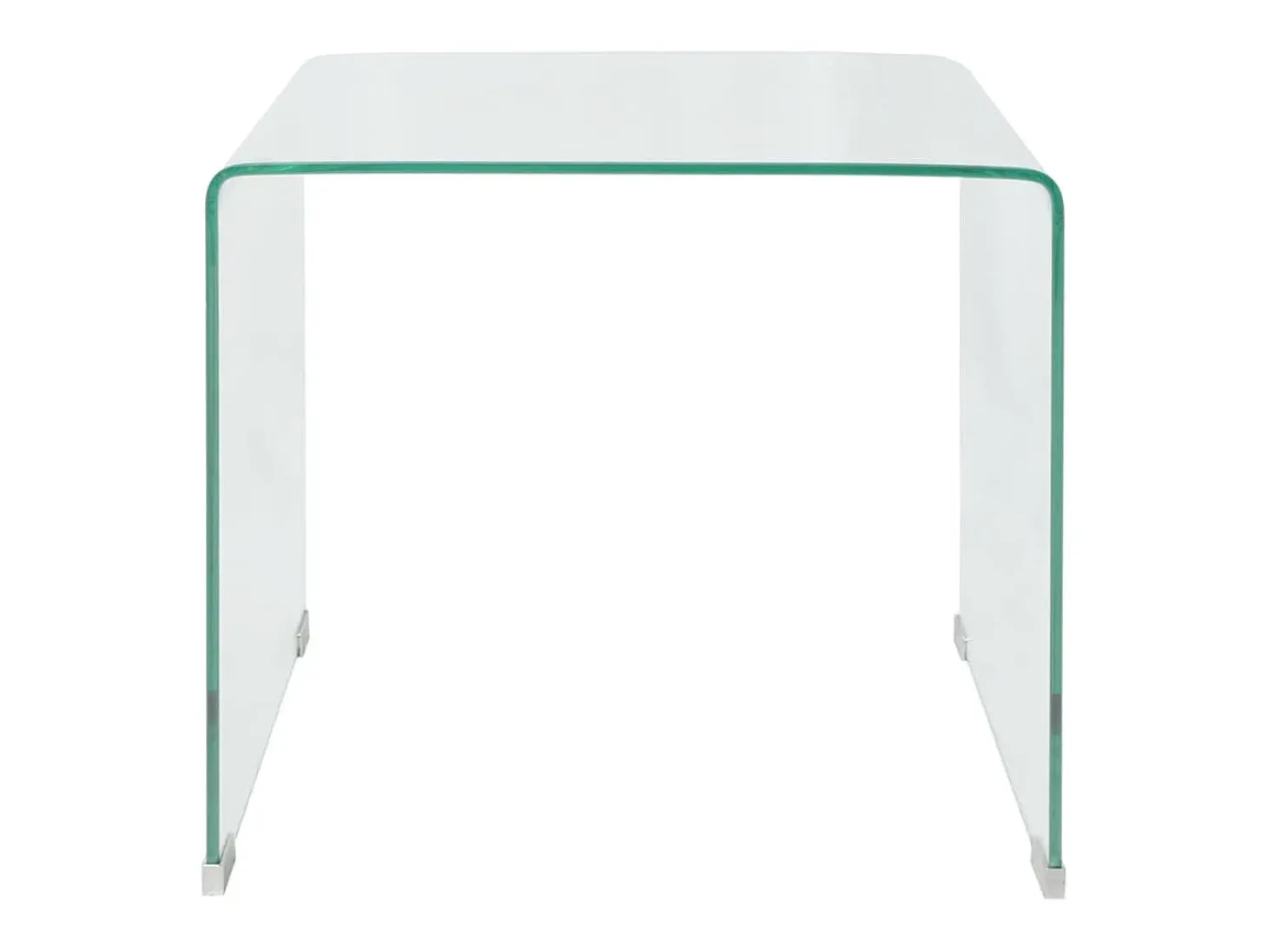 Mesa de centro vidrio templado 49,5x50x45 cm claro