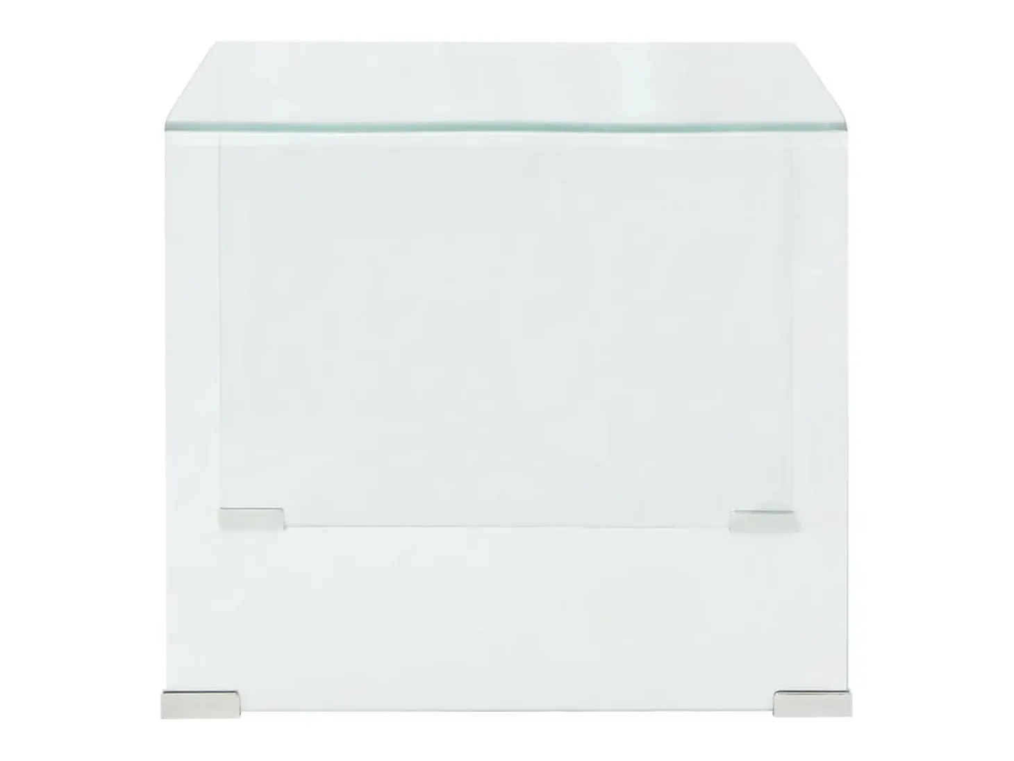 Mesa de centro vidrio templado 49,5x50x45 cm claro