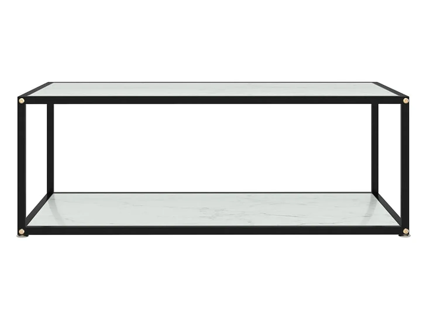 Mesa de centro vidrio templado blanco 100x50x35 cm