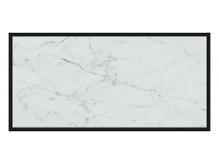 Mesa de centro vidrio templado blanco 100x50x35 cm