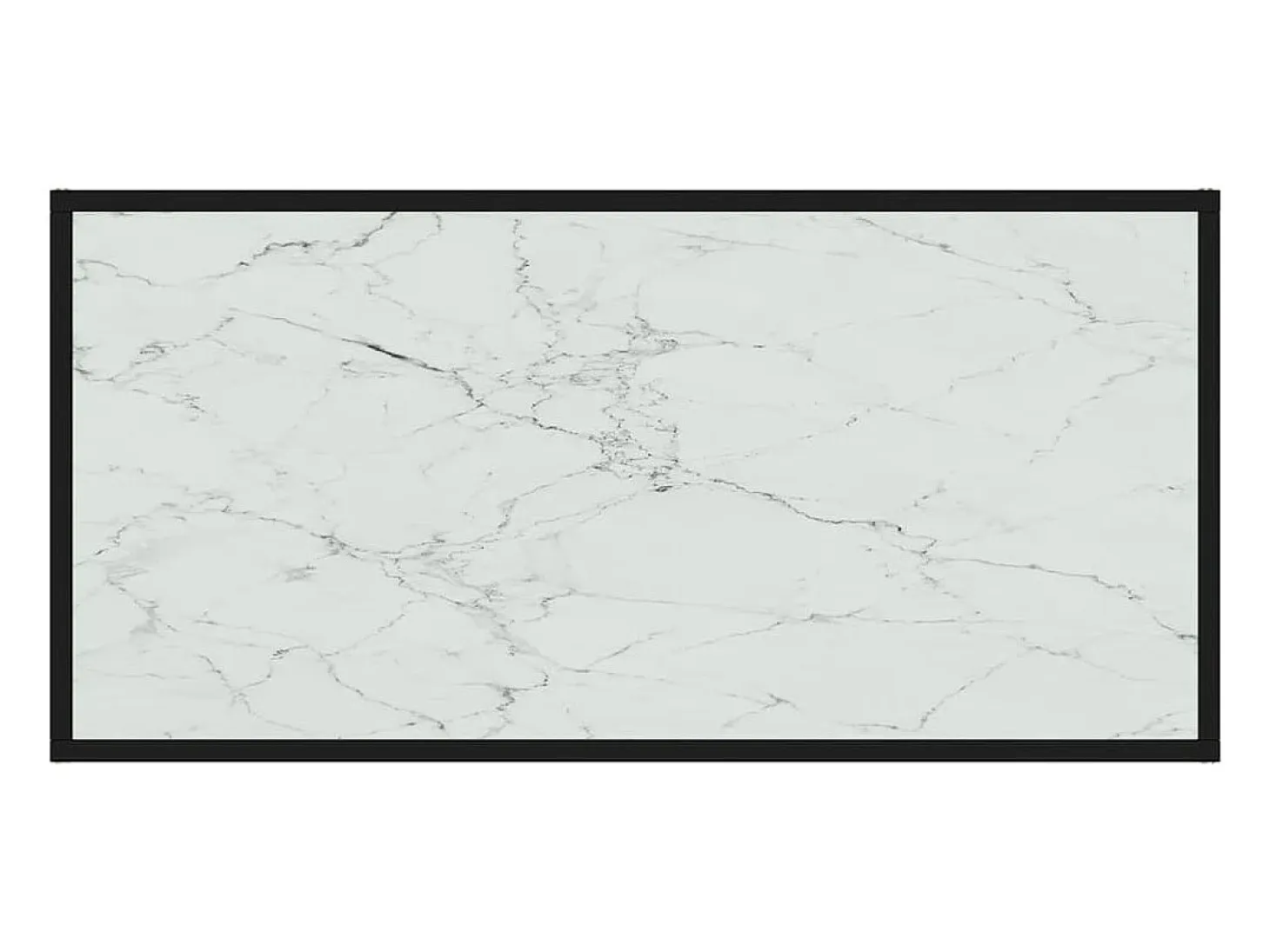 Mesa de centro vidrio templado blanco 100x50x35 cm