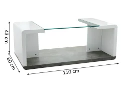 Mesa de Centro Vita, Blanco 110x60 cm