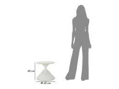 Mesa de Centro VKH528, Blanco, 45x45x39 cm, Kendra Home