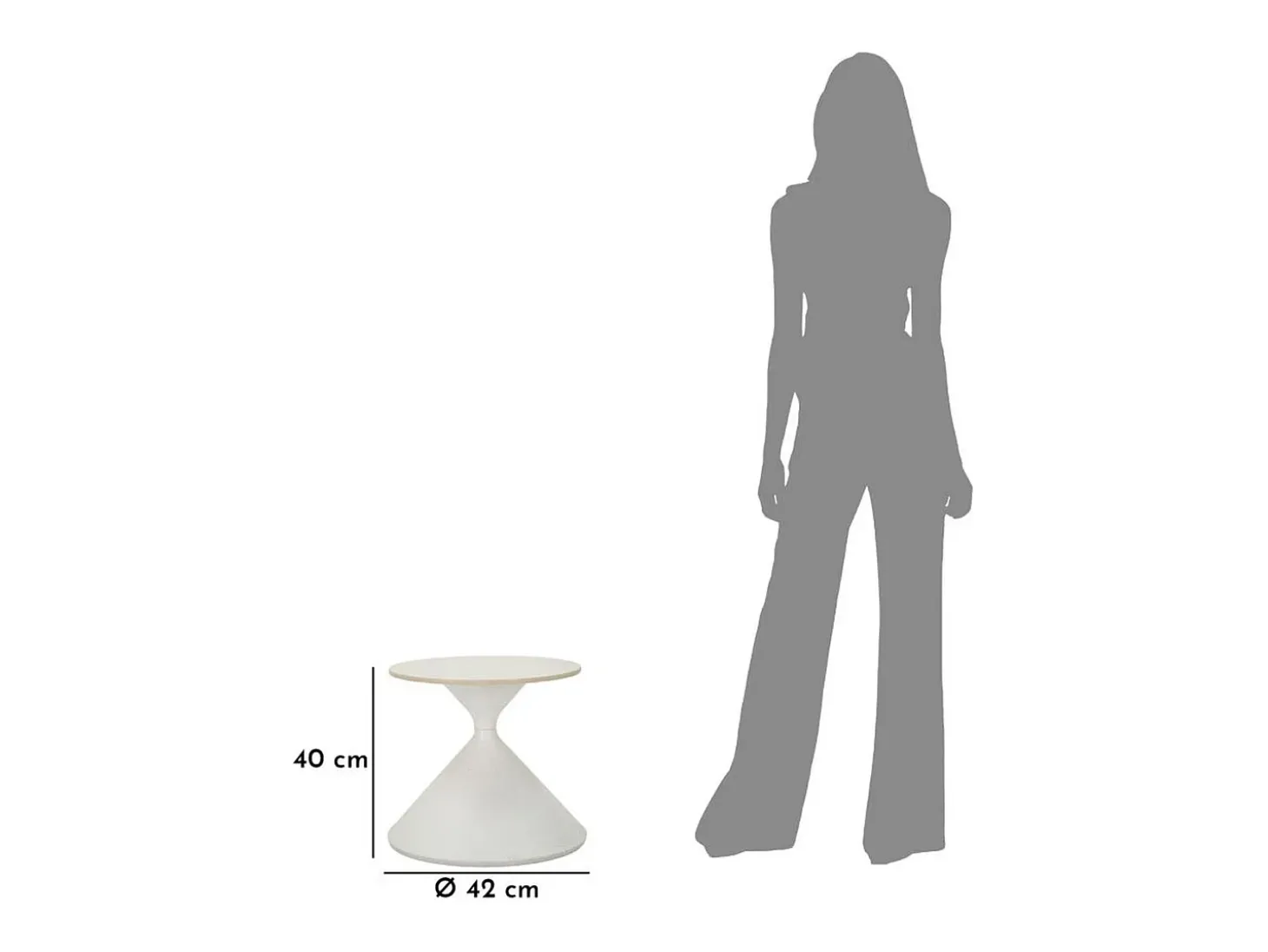 Mesa de Centro VKH528, Blanco, 45x45x39 cm, Kendra Home