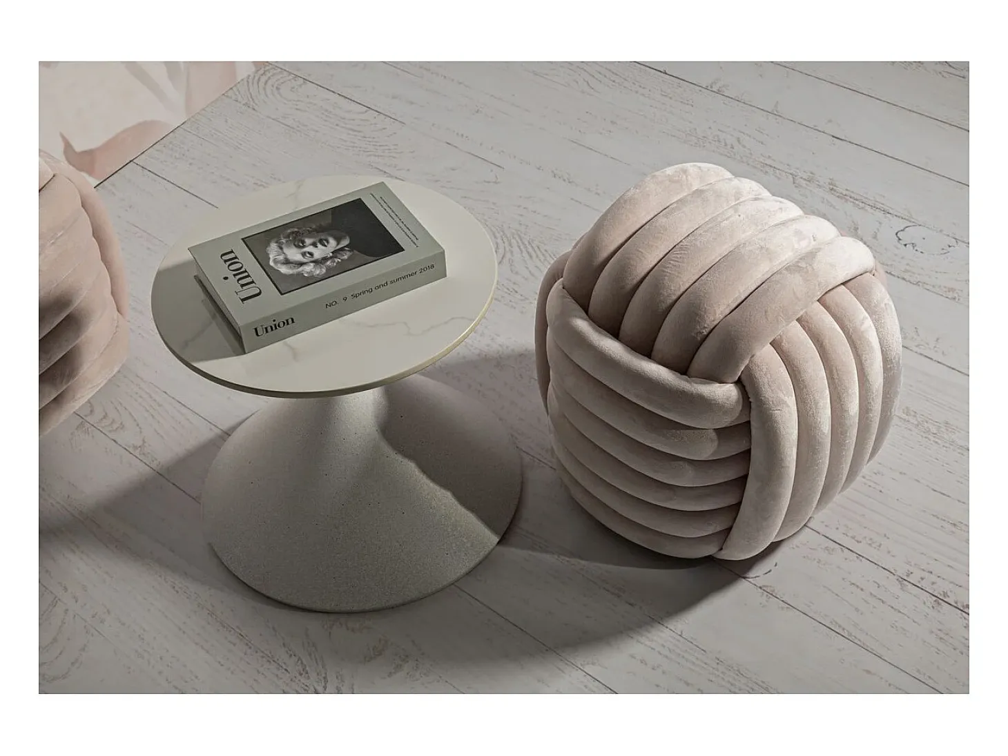 Mesa de Centro VKH528, Blanco, 45x45x39 cm, Kendra Home
