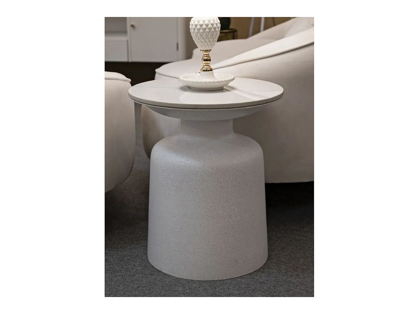 Mesa de Centro VKH526, Blanco, 40x40x47 cm, Kendra Home