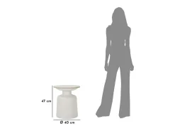 Mesa de Centro VKH526, Blanco, 40x40x47 cm, Kendra Home