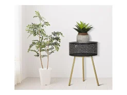 Mesa de Centro VKH523, Negro, 35x35x50 cm, Kendra Home
