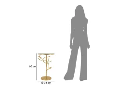 Mesa de Centro VKH804, Oro, 38x38x60 cm, Kendra Home