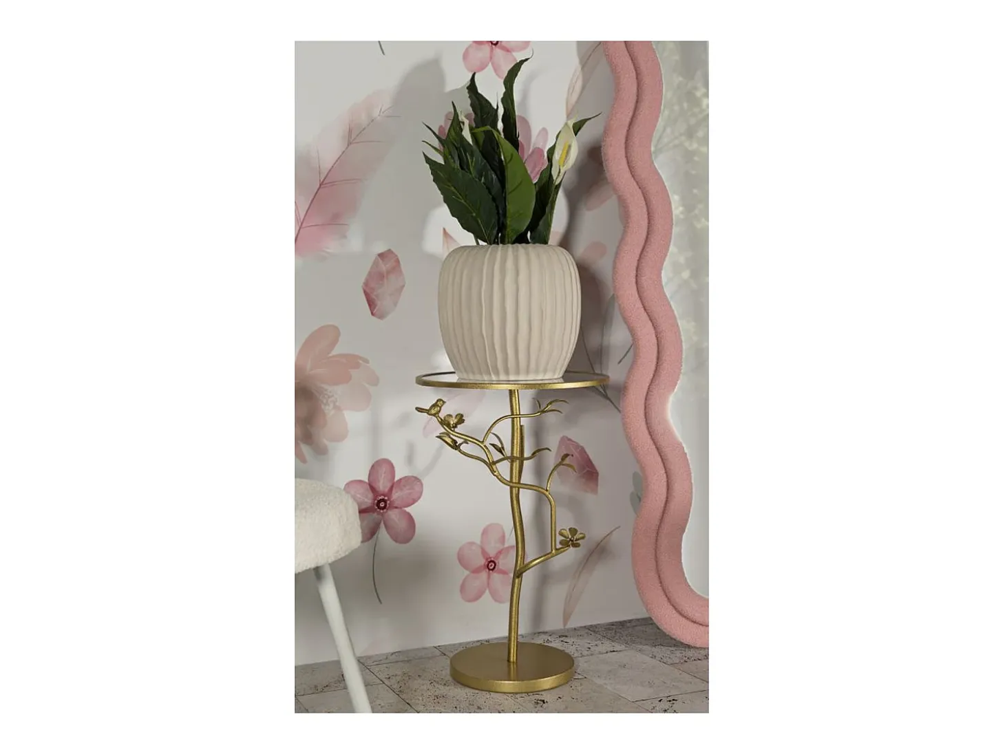 Mesa de Centro VKH804, Oro, 38x38x60 cm, Kendra Home