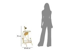 Mesa de Centro VKH803, Oro, 40x40x78 cm, Kendra Home