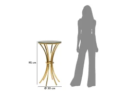 Mesa de Centro VKH879, Oro, 50x50x92 cm, Kendra Home