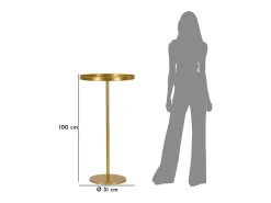 Mesa de Centro VKH578, Oro, 51x51x100 cm, Kendra Home