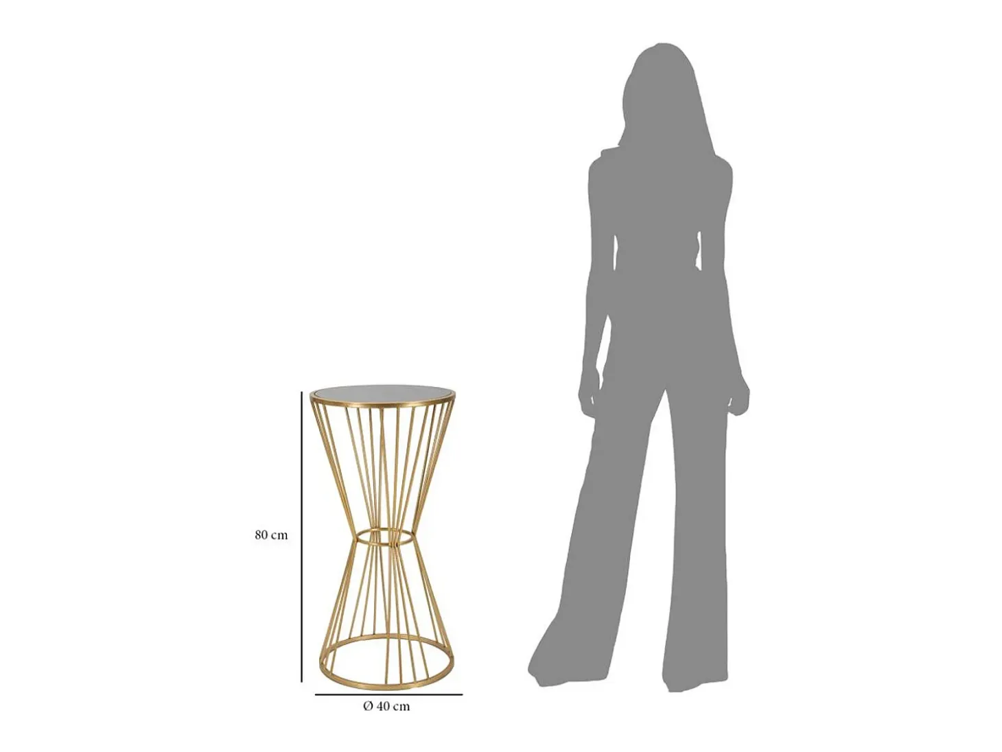 Mesa de Centro VKH590, Oro, 40x40x80 cm, Kendra Home