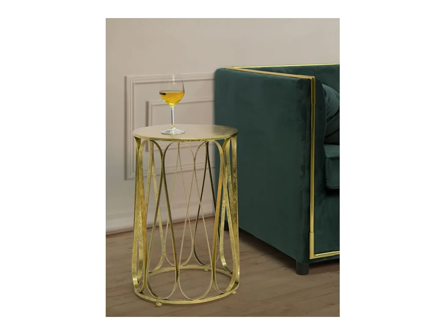 Mesa de Centro VKH520, Oro, 37x37x58 cm, Kendra Home