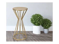 Mesa de Centro VKH519, Oro, 38x38x80 cm, Kendra Home