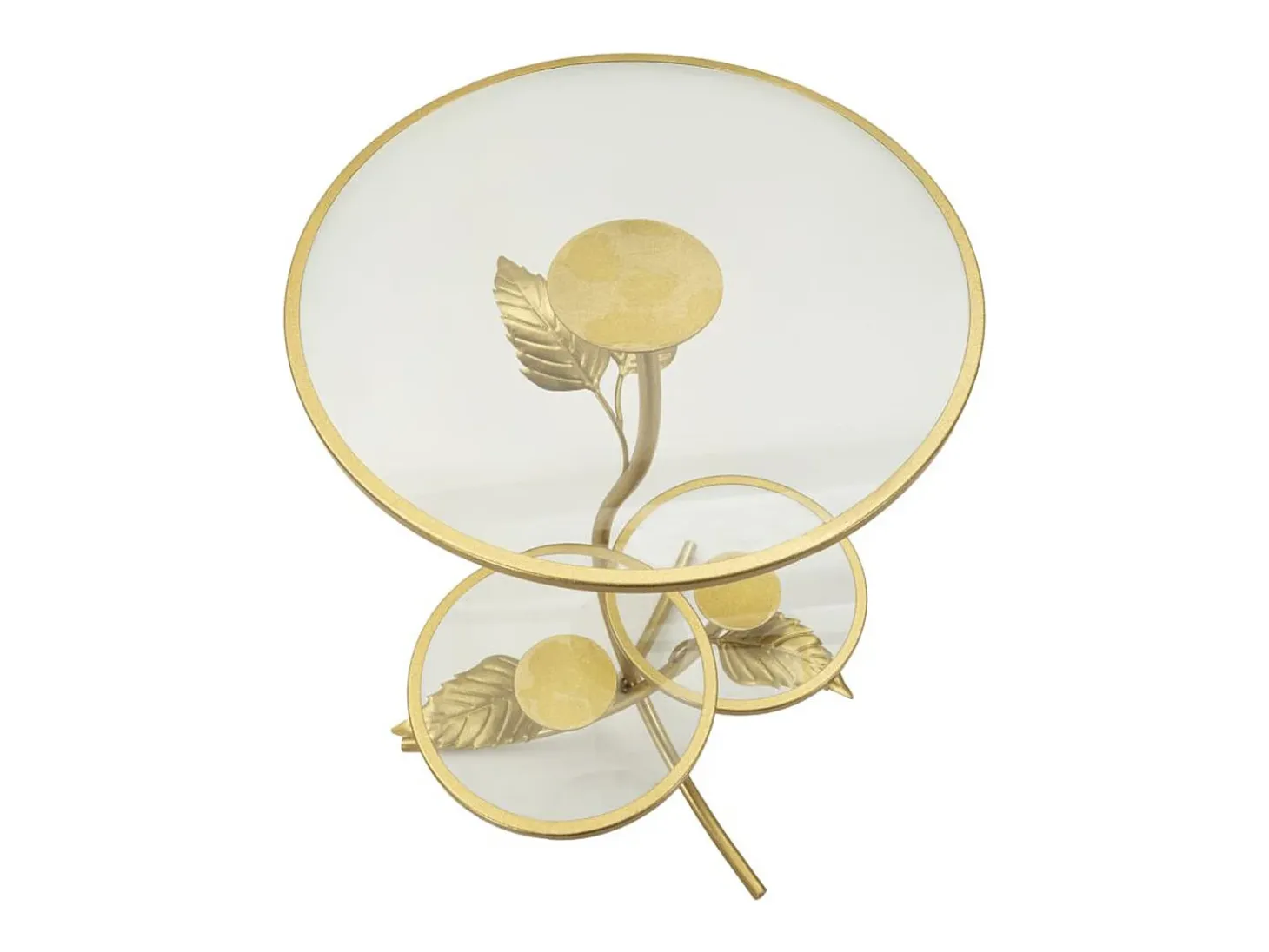Mesa de Centro VKH802, Oro, 54x54x69,5 cm, Kendra Home