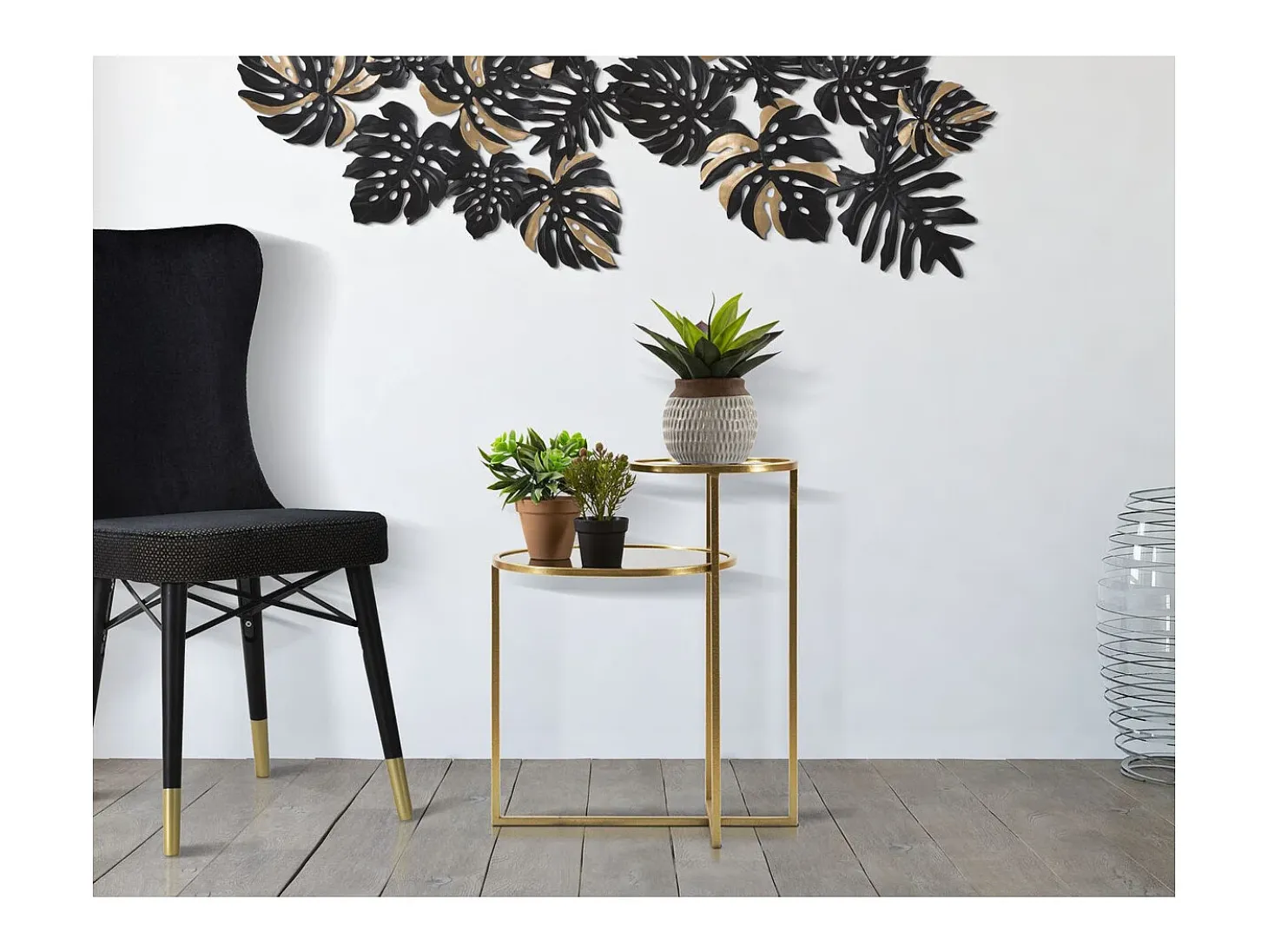 Mesa de Centro VKH570, Oro, 50x40x60,5 cm, Kendra Home