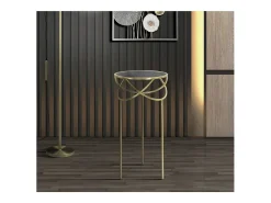 Mesa de Centro VKH593, Oro, 40x40x80 cm, Kendra Home