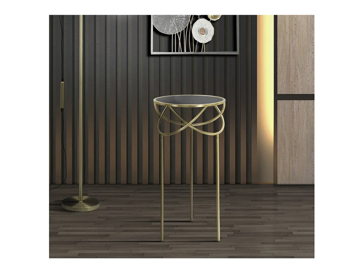 Mesa de Centro VKH593, Oro, 40x40x80 cm, Kendra Home