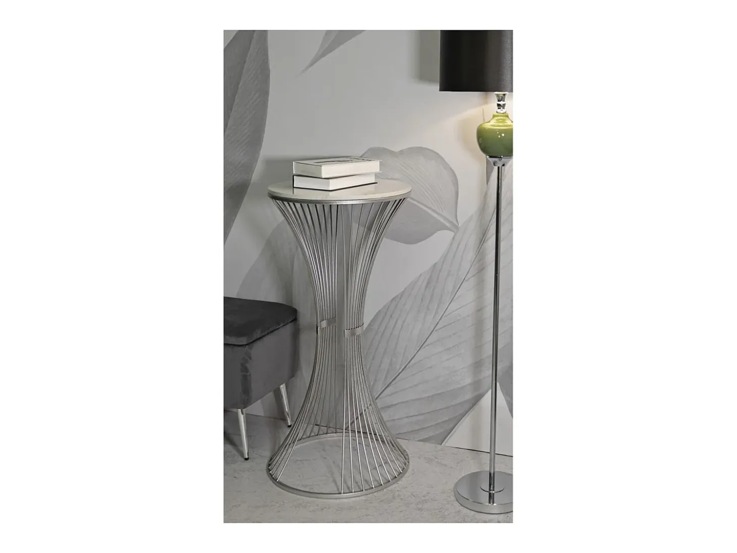 Mesa de Centro VKH581, Plata, 50x50x100 cm, Kendra Home