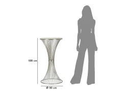 Mesa de Centro VKH581, Plata, 50x50x100 cm, Kendra Home