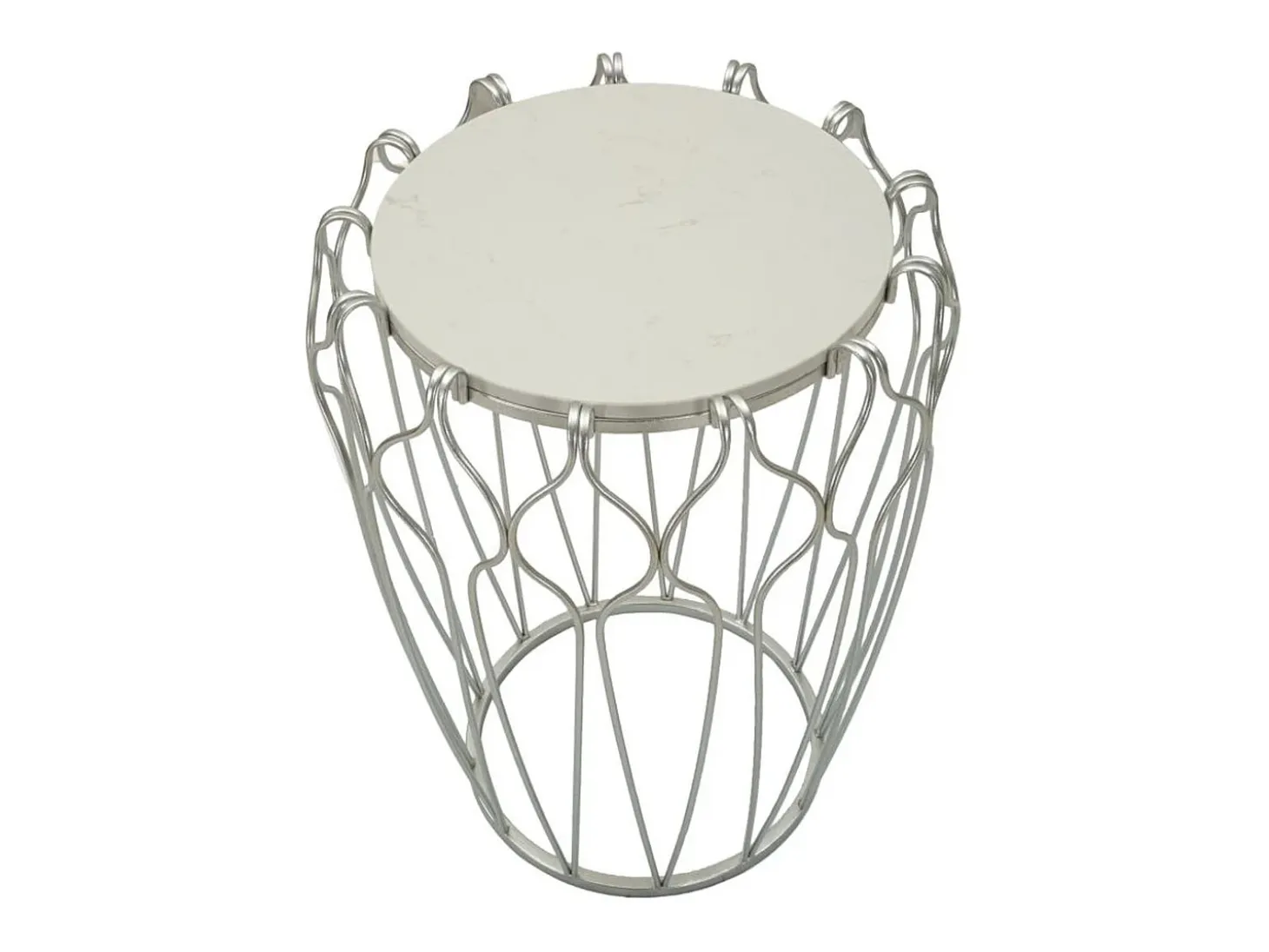 Mesa de Centro VKH530, Plata, 47,5x47,5x61,5 cm, Kendra Home