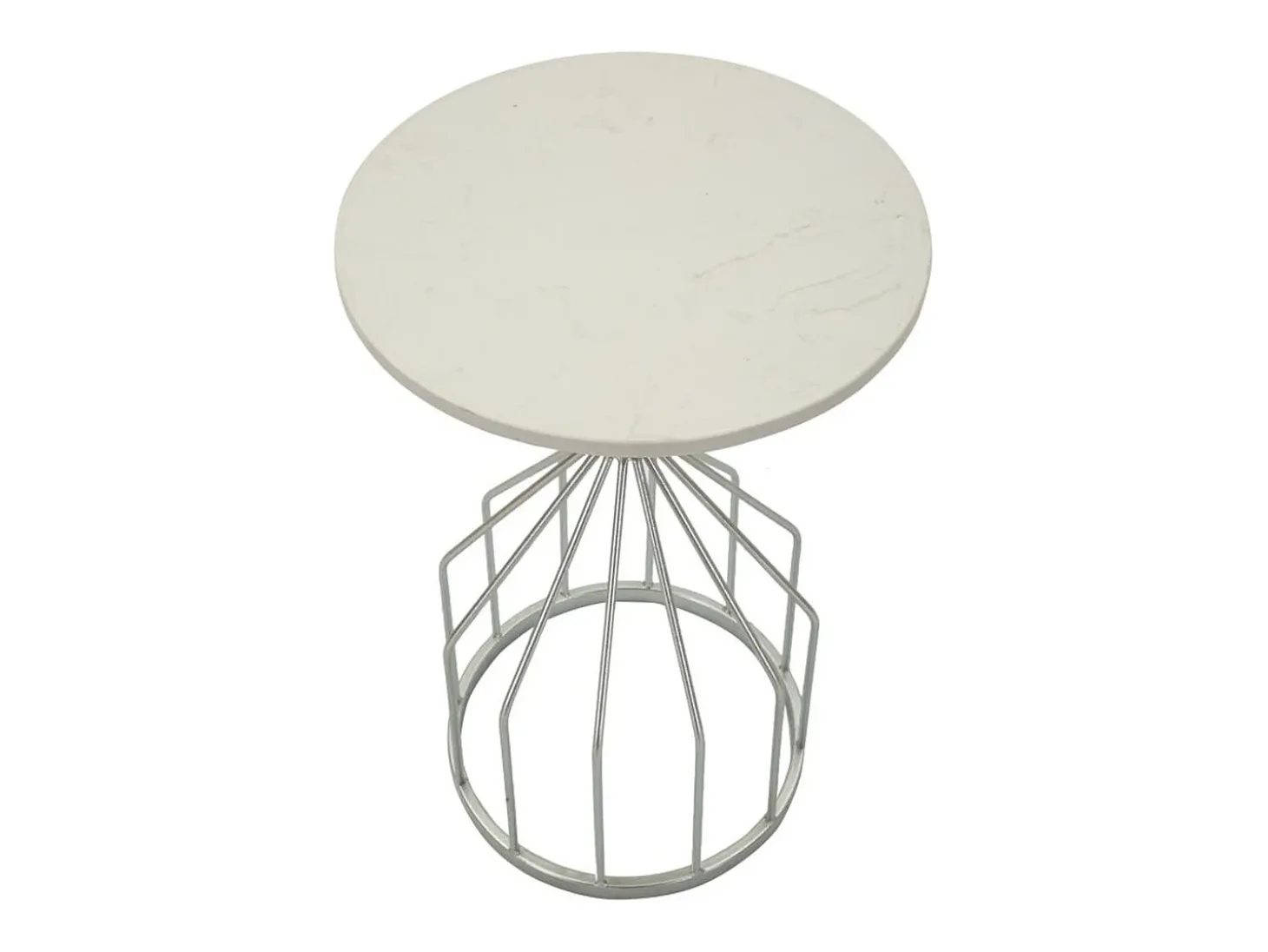 Mesa de Centro VKH532, Plata, 37,5x37,5x58 cm, Kendra Home