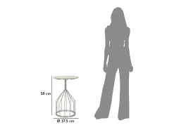 Mesa de Centro VKH532, Plata, 37,5x37,5x58 cm, Kendra Home