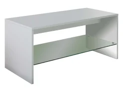 Mesa de centro Wisal 1 estante color blanco.