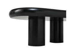 Mesa de centro 97x67x32 cm - Forma de nube - Acabado lacado - MDF - Negro