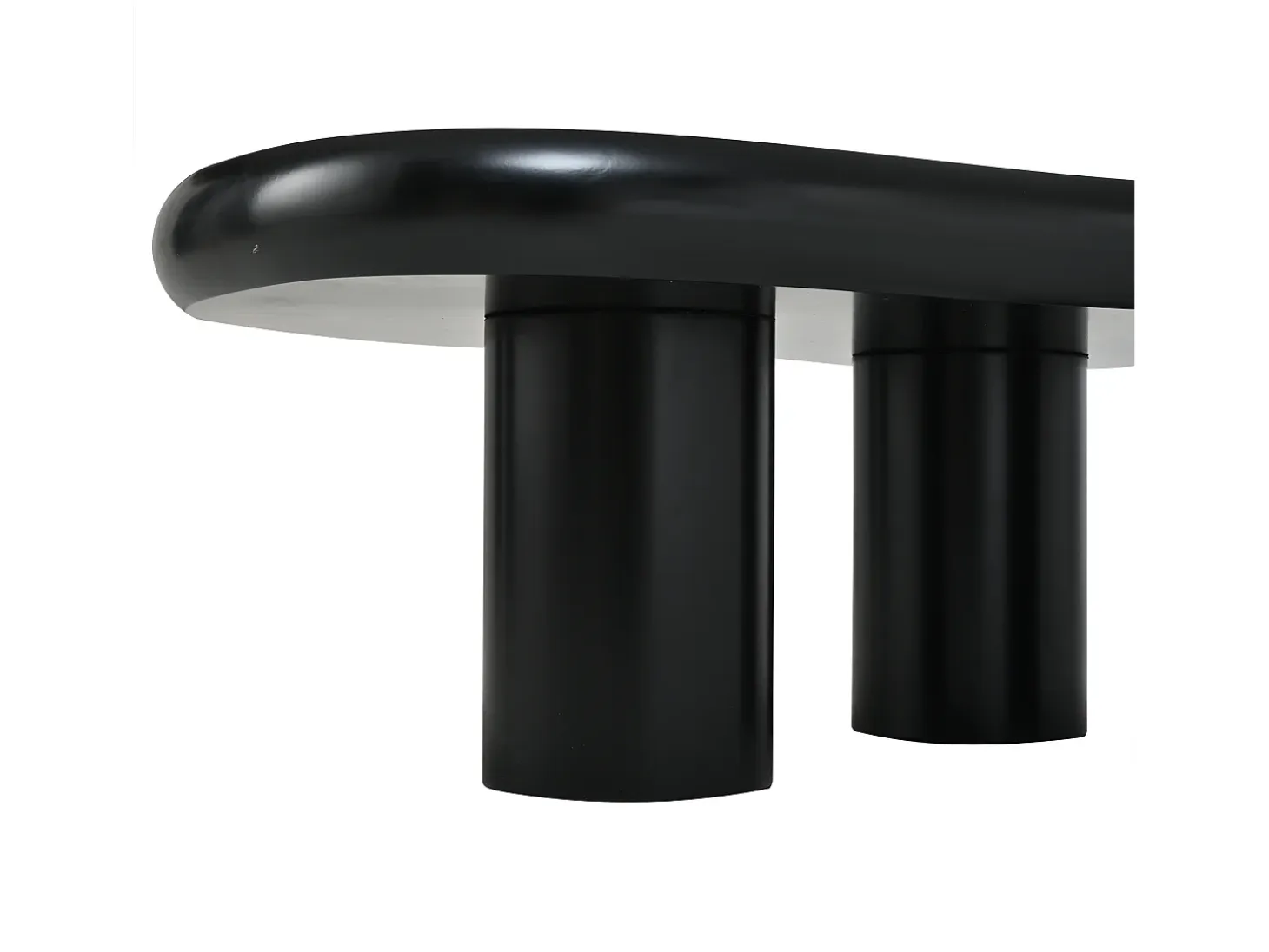 Mesa de centro 97x67x32 cm - Forma de nube - Acabado lacado - MDF - Negro