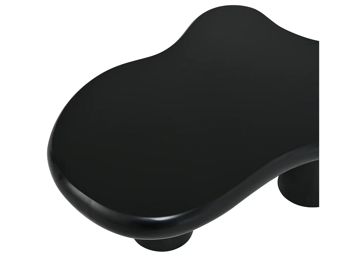 Mesa de centro 97x67x32 cm - Forma de nube - Acabado lacado - MDF - Negro
