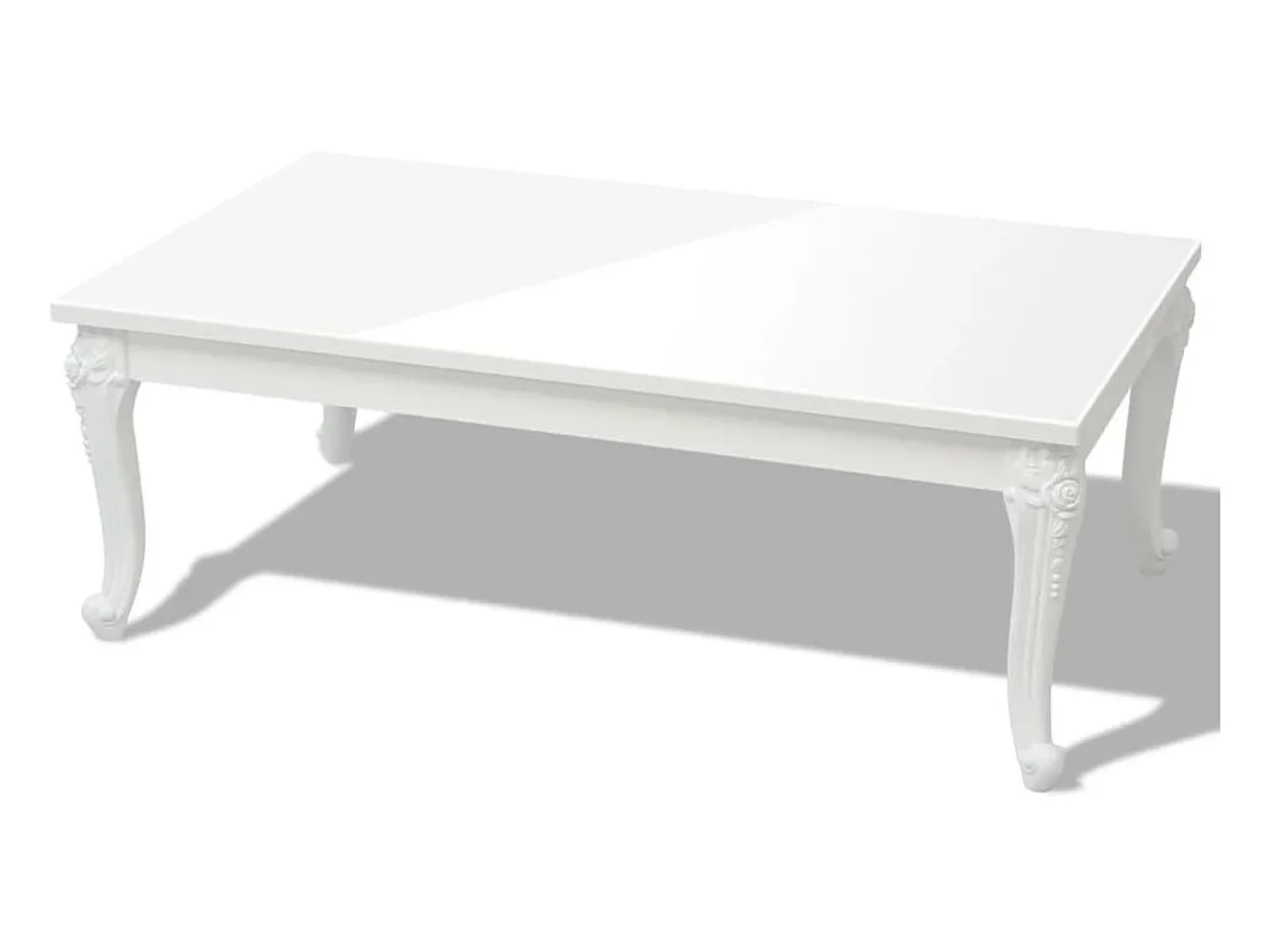 Mesa de centro 115x65x42 cm blanco con brillo ES65508