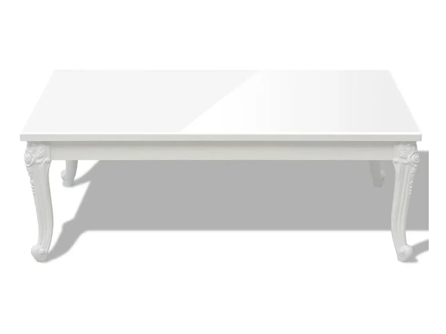 Mesa de centro 115x65x42 cm blanco con brillo ES65508