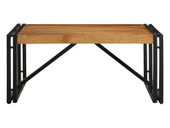 Mesa de centro 80x80x35 cm madera maciza acacia