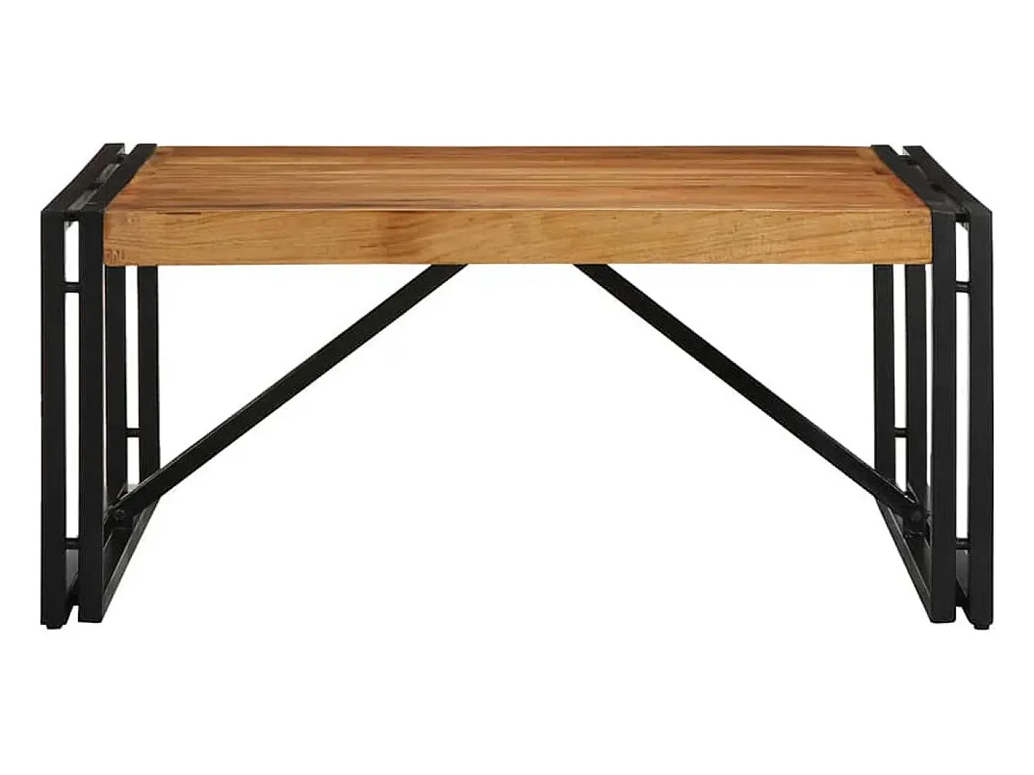 Mesa de centro 80x80x35 cm madera maciza acacia
