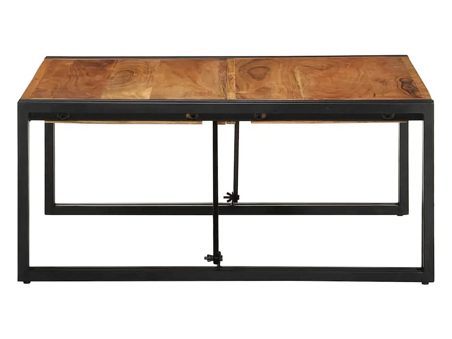Mesa de centro 80x80x35 cm madera maciza acacia