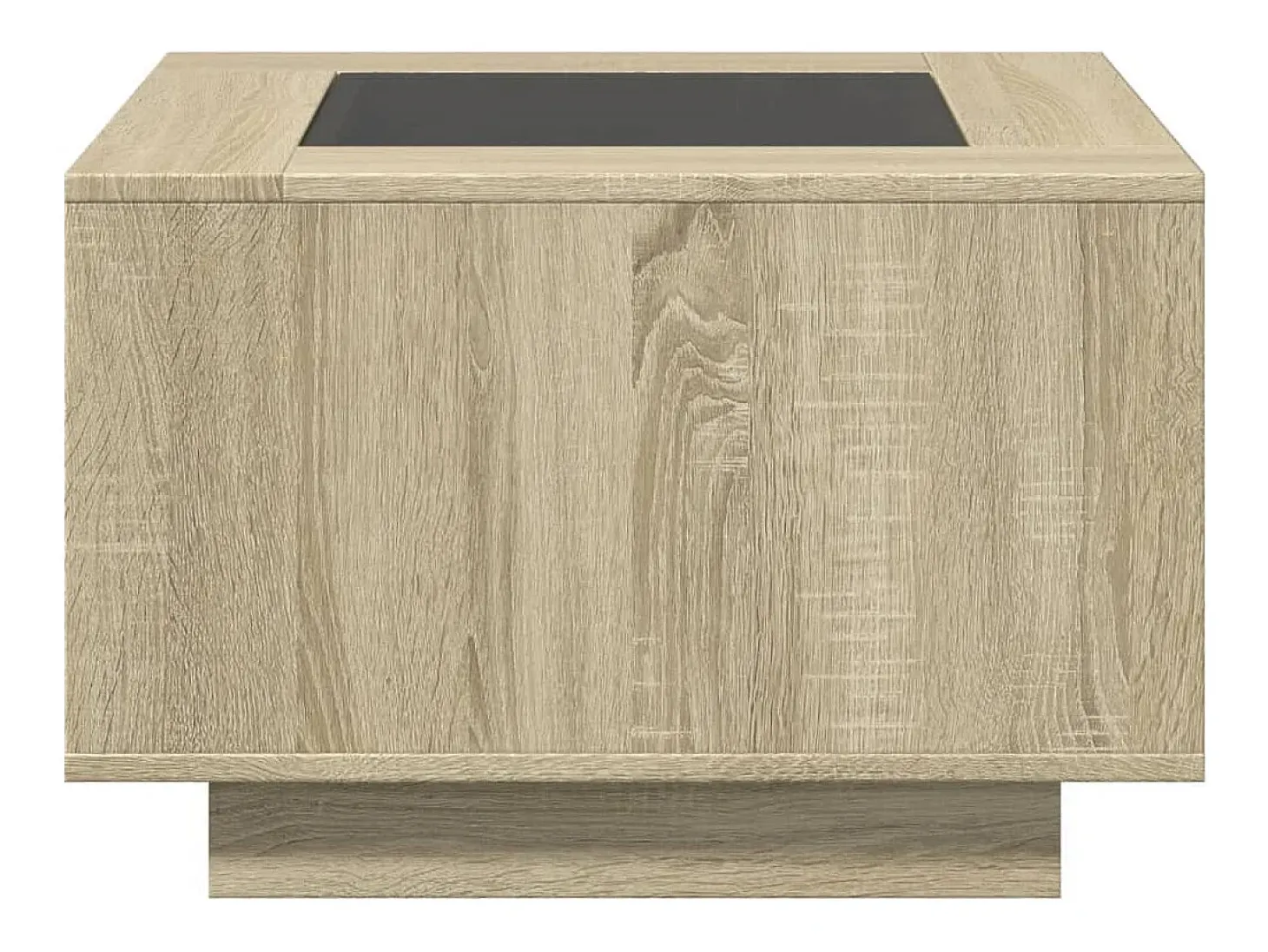 Mesa de centro y LED madera ingeniería roble Sonoma 60x60x40 cm