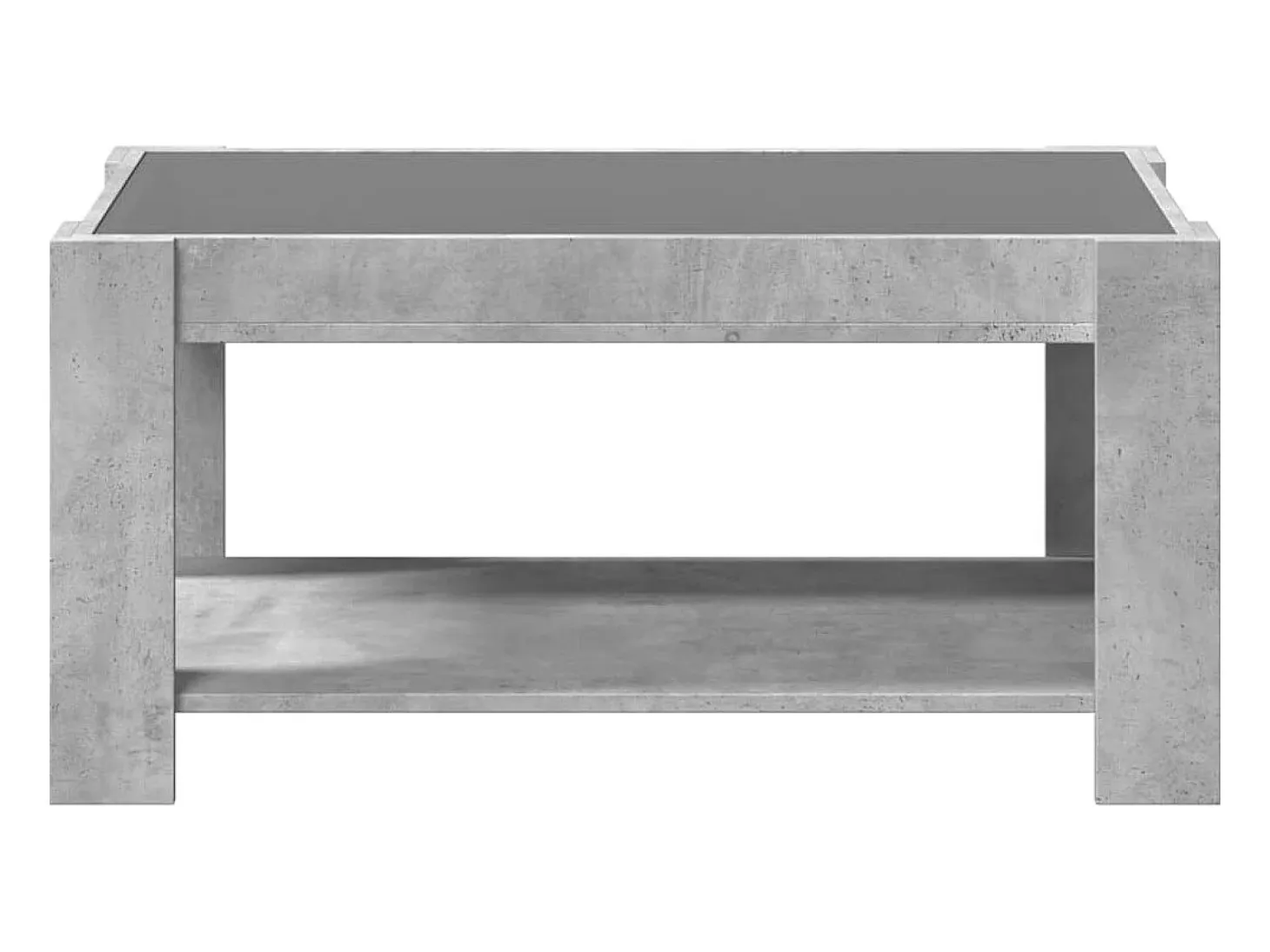 Mesa de centro y LED madera ingeniería gris hormigón 93x53x45cm