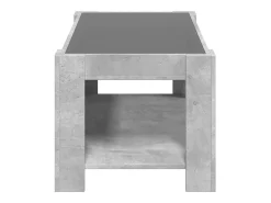 Mesa de centro y LED madera ingeniería gris hormigón 93x53x45cm