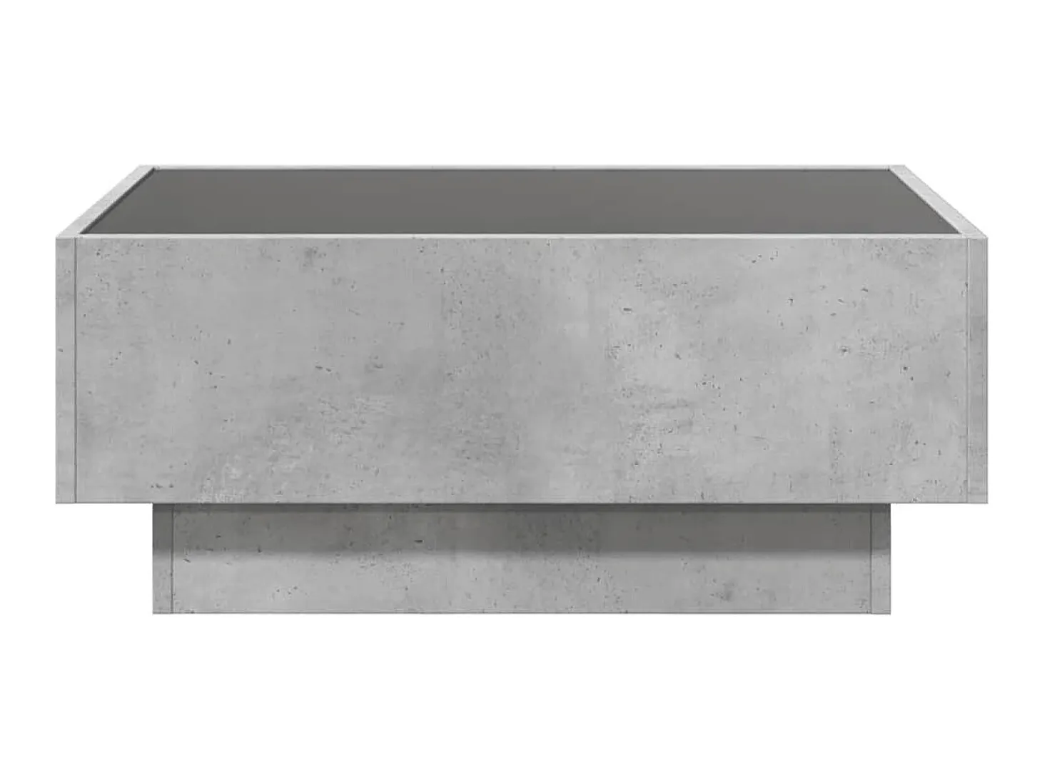 Mesa de centro y LED madera ingeniería gris hormigón 70x50x30cm