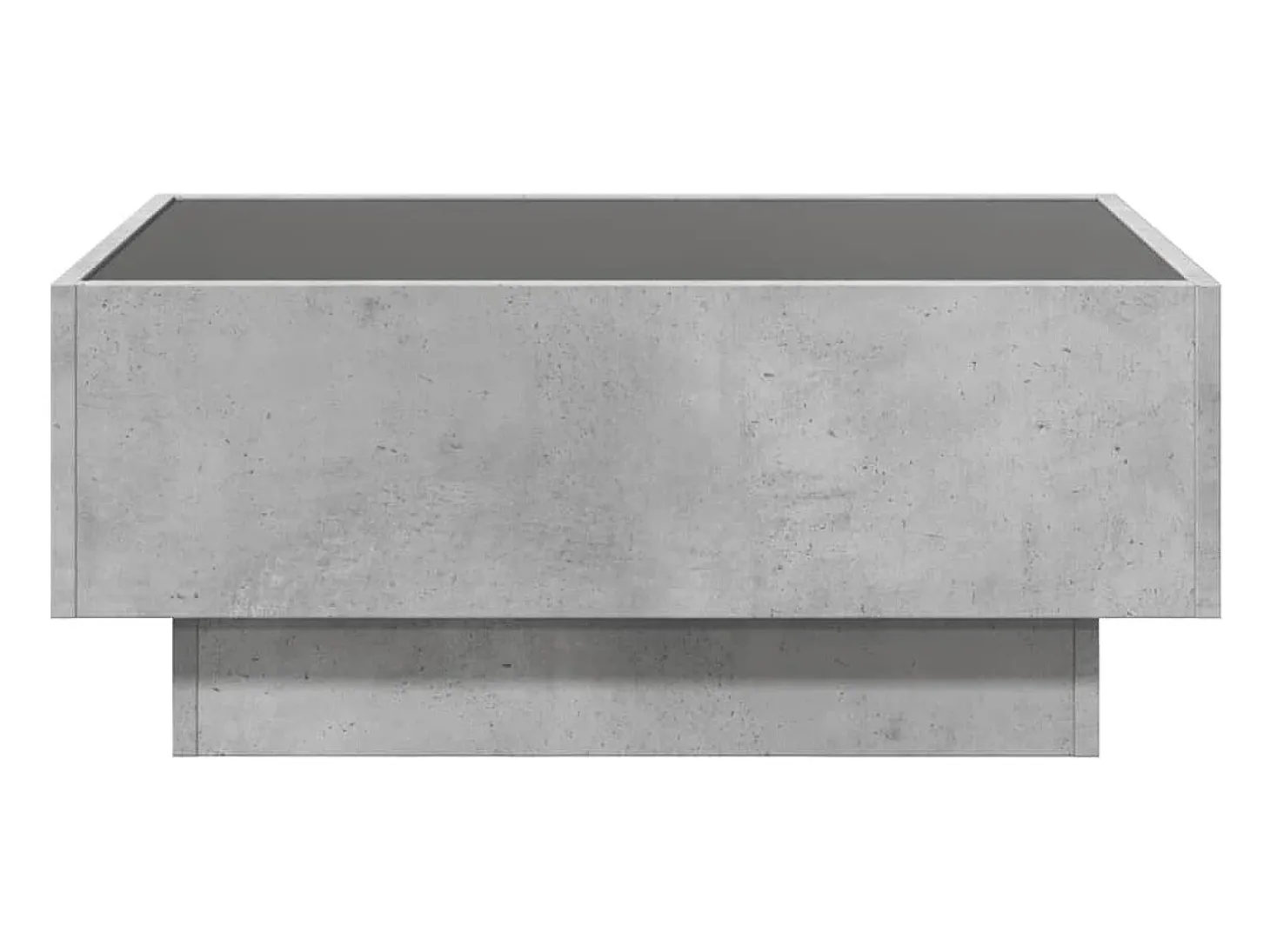 Mesa de centro y LED madera ingeniería gris hormigón 70x50x30cm