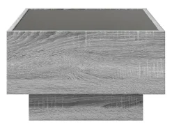 Mesa de centro y LED madera ingeniería gris Sonoma 70x50x30 cm