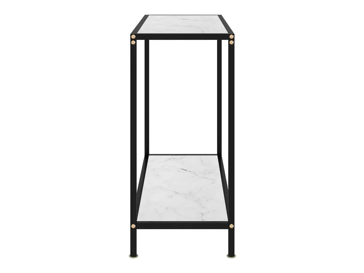 Mesa de consola blanco vidrio templado 80x35x75 cm
